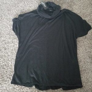 NWT Boohoo Cowl Neck Slouchy Top, Black, Size Medium/Large/XL